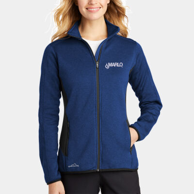 Marlo Inc. - Ladies Full Zip Heather Stretch Fleece Jacket Thumbnail